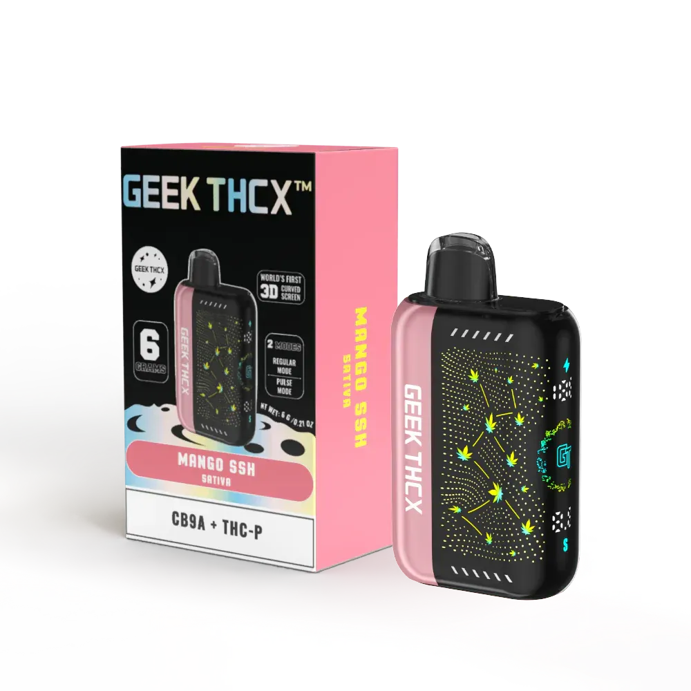 Geek THCX Pulse 6 Grams CB9A + THC-P Curve Screen Disposable Vape Mango SSH