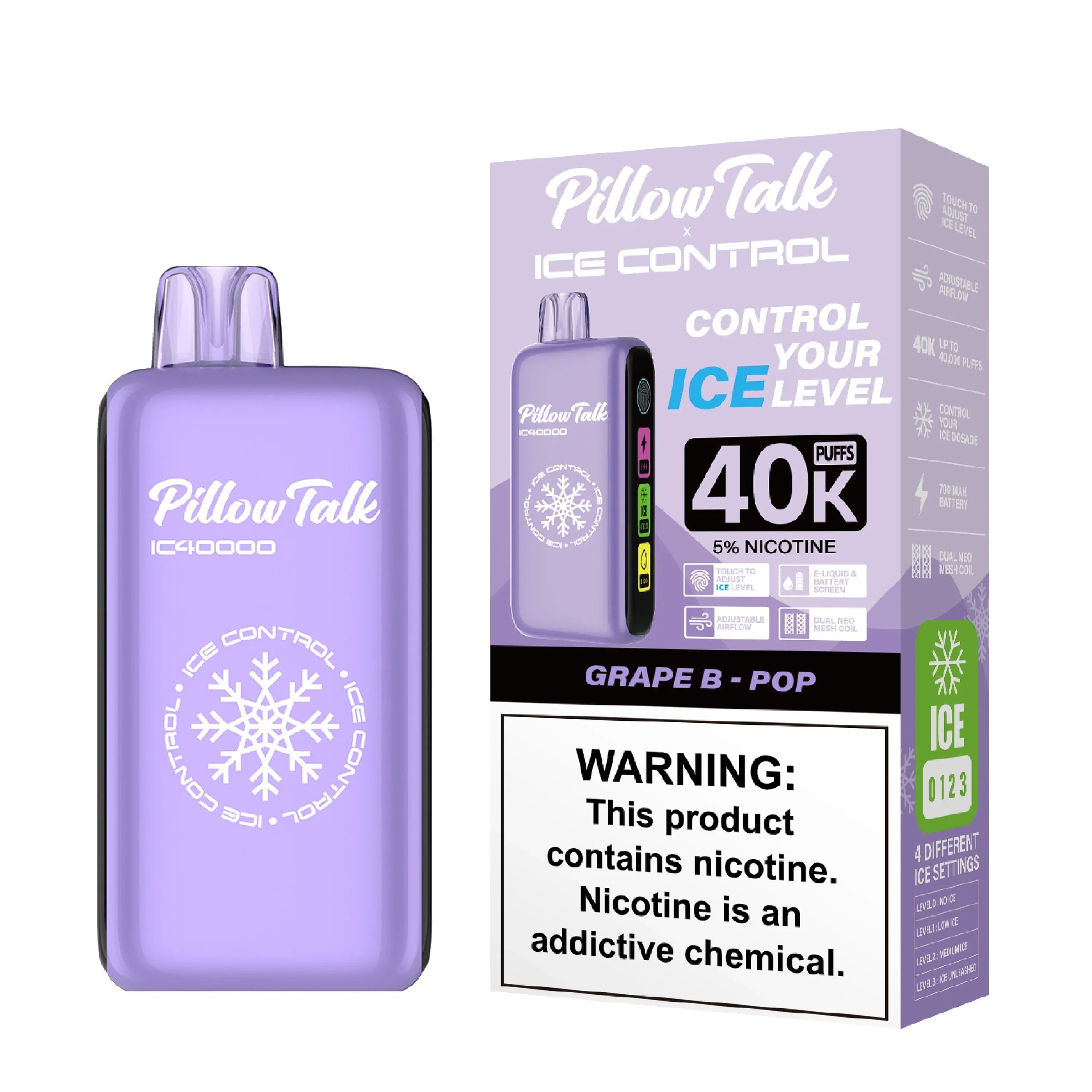 Pillow Talk Ice Control IC40000 Disposable Vape Grape  - POP