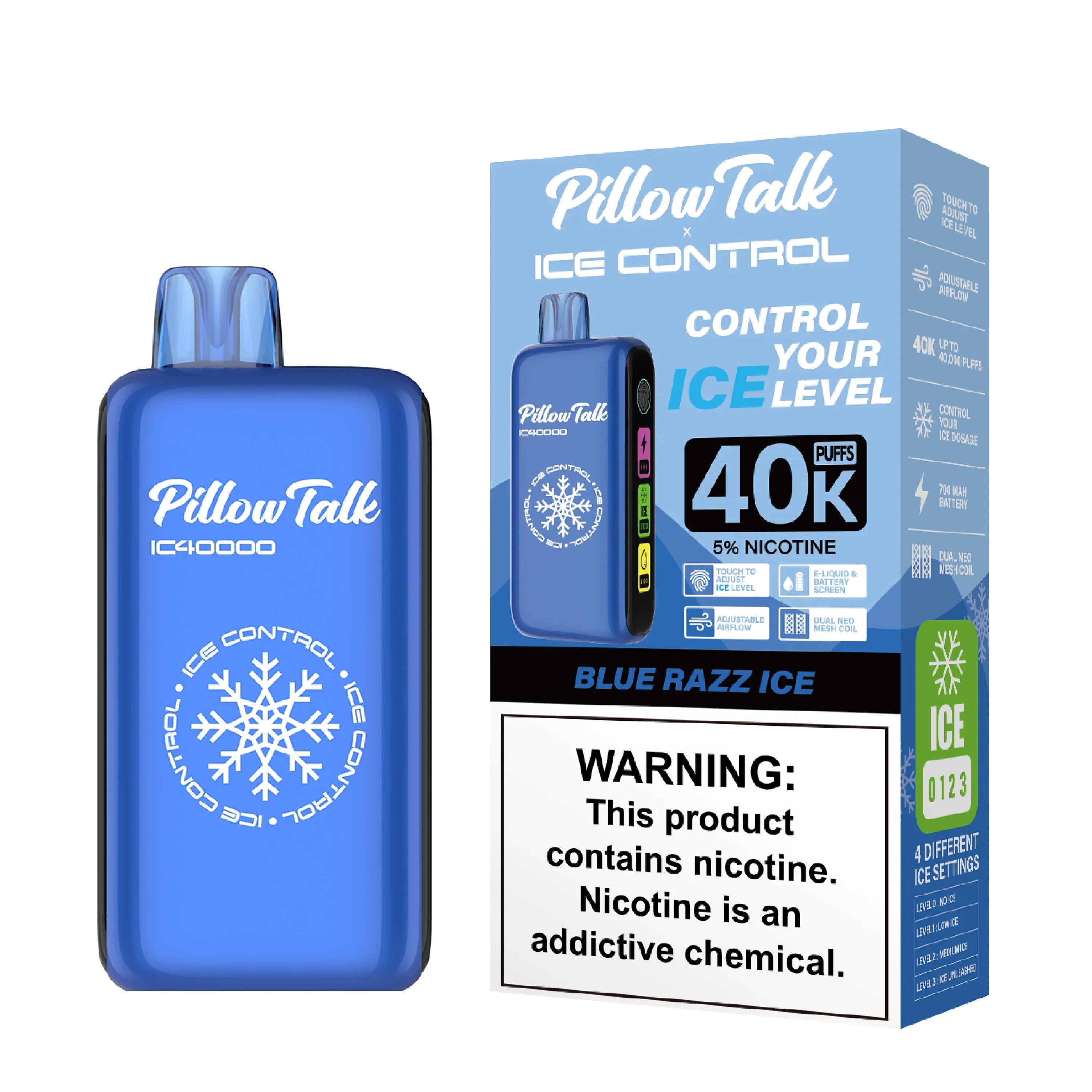 Pillow Talk Ice Control IC40000 Disposable Vape Blue Razz Ice